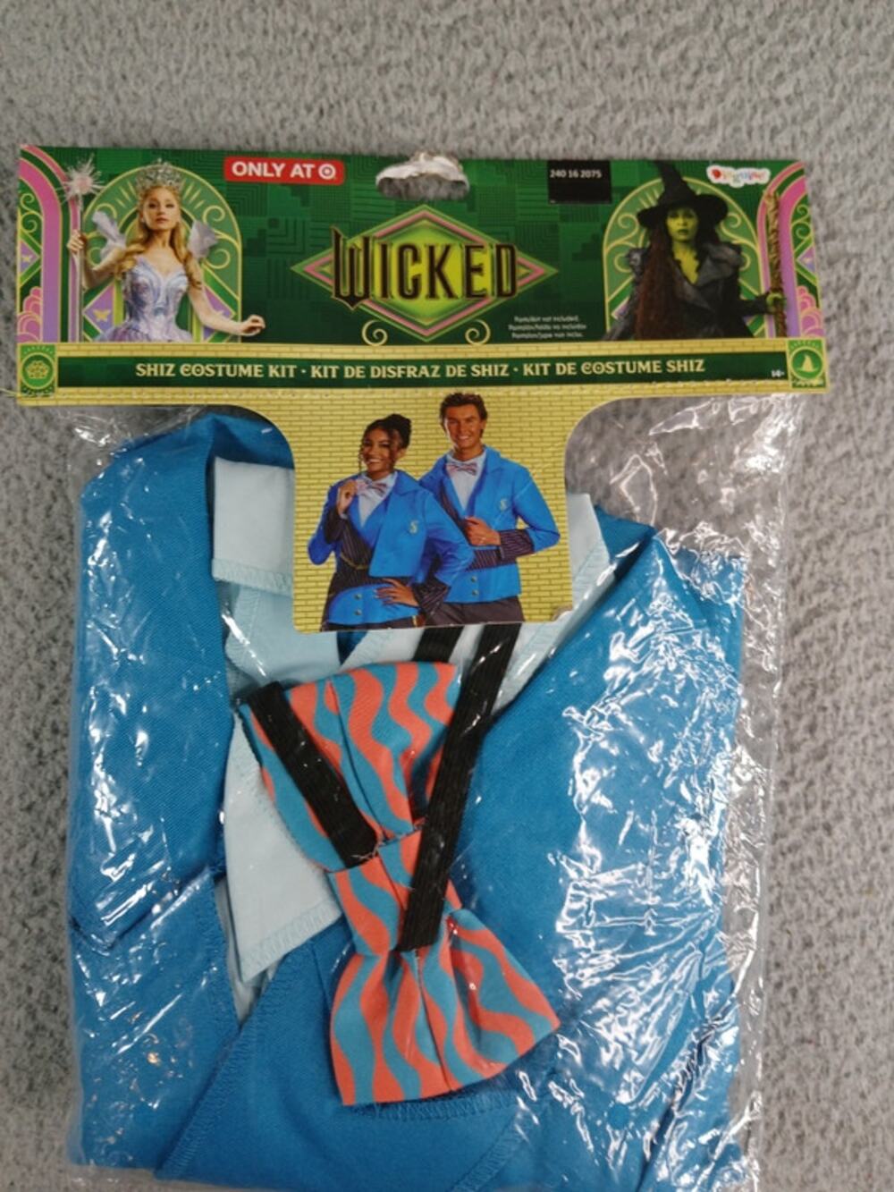 Wicked Shiz Student Costume Unisex One Size Halloween Jacket Top Bow Tie NWT